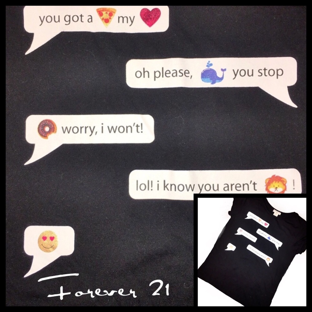 Forever 21 "You Got A 🍕My ❤" Tee Size 9/10